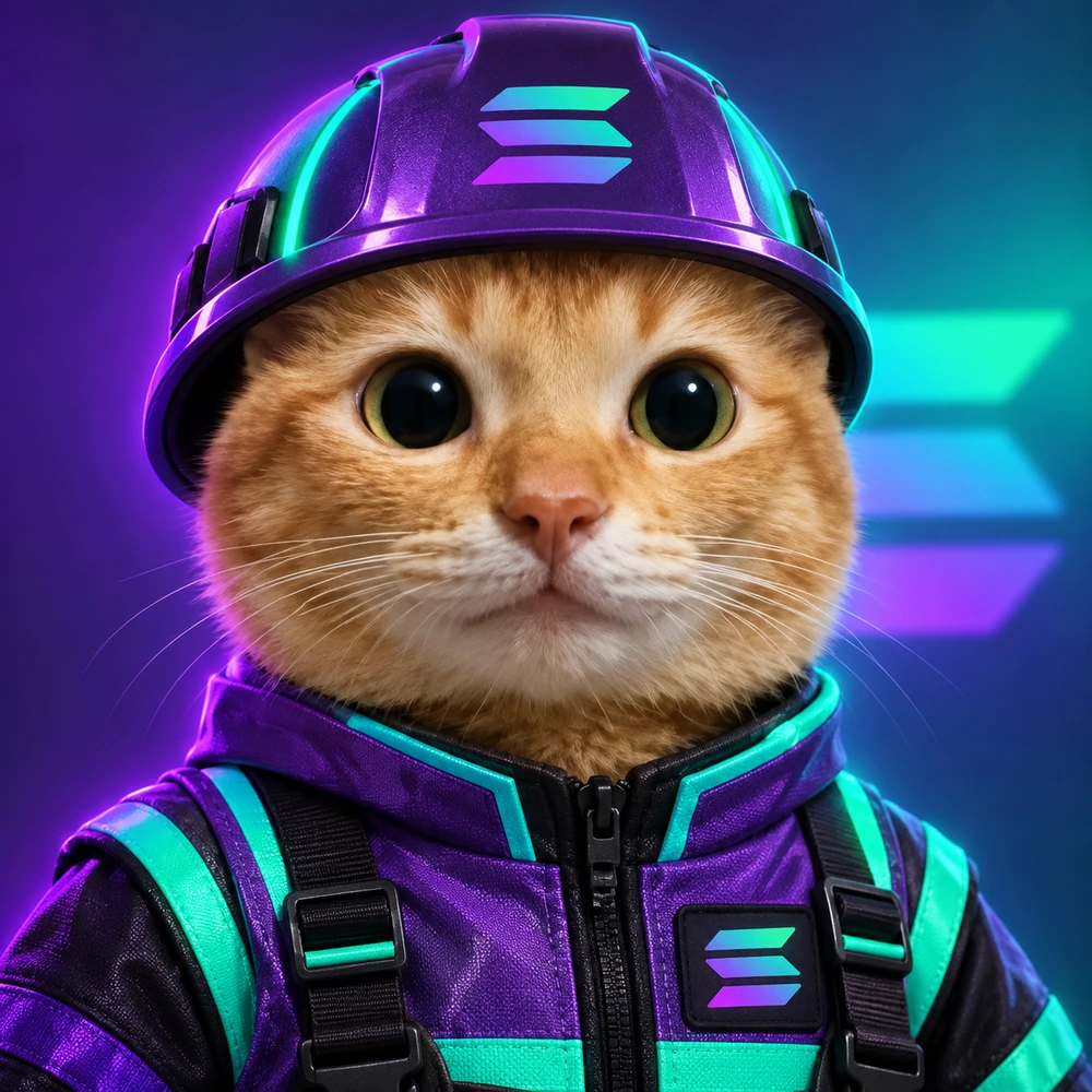 Sally, a neon construction foreman cat